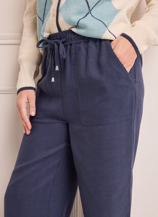 Tie Front Loose Fit Trousers
