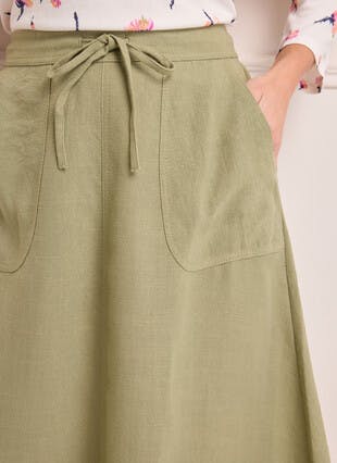 Tie Front Midi Skirt 