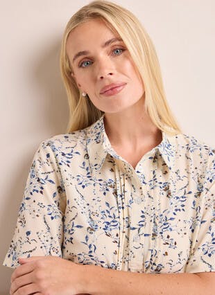 Easy Care Print Blouse