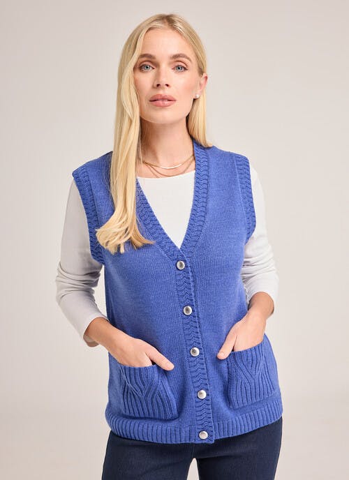 Cable Edge V-Neck Waistcoat