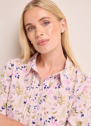 Easy Care Print Blouse