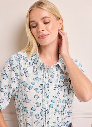 Easy Care Print Blouse