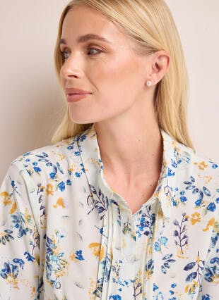 Easy Care Print Blouse