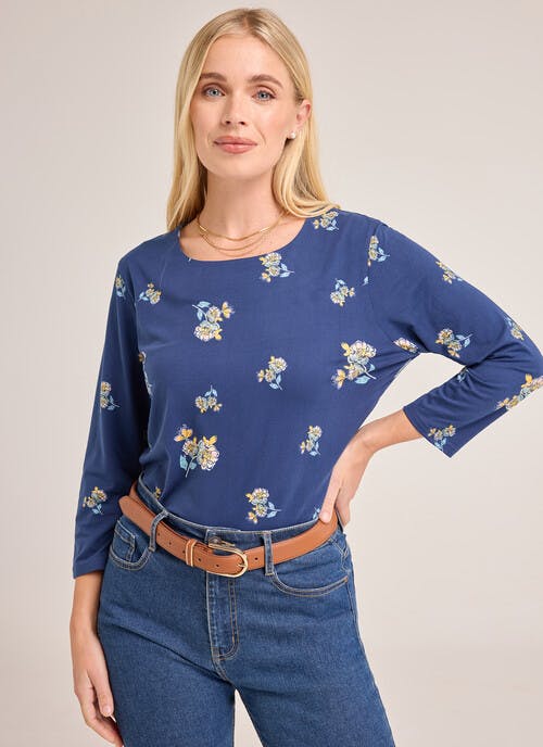 Soft Touch Jersey Print Top