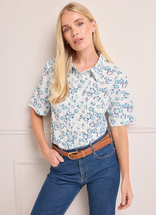 Easy Care Print Blouse