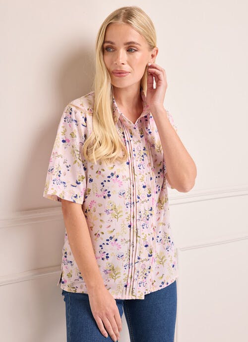 Easy Care Print Blouse
