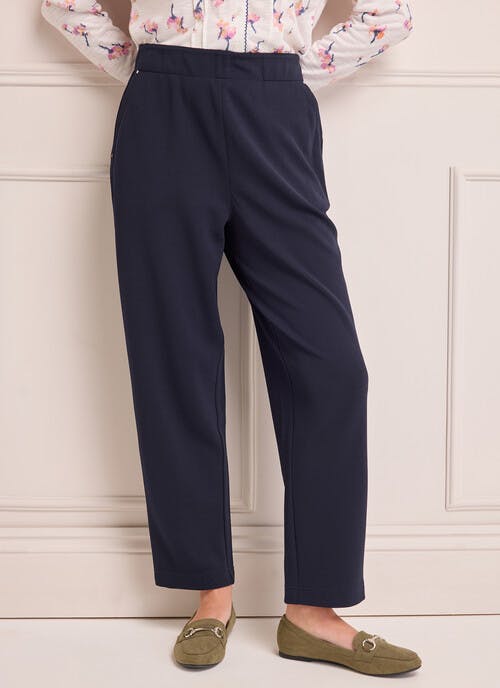 Crepe Rivet Trim Trousers
