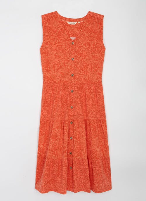 Pure Cotton Tiered Jersey Midi Dress