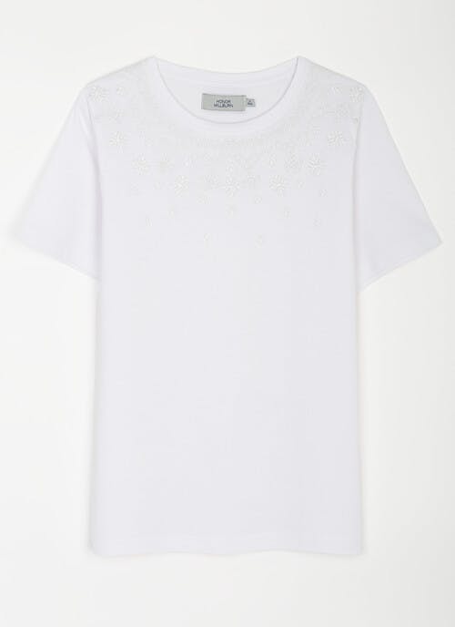 Pure Cotton Embroidered T-Shirt