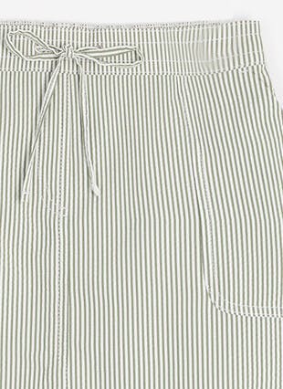 Cotton Blend Seersucker Stripe Skirt