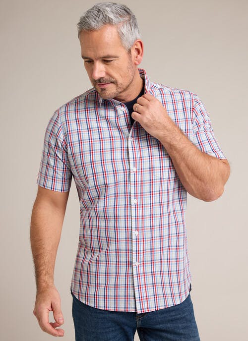 Easy Care Short Sleeve Check Shirt