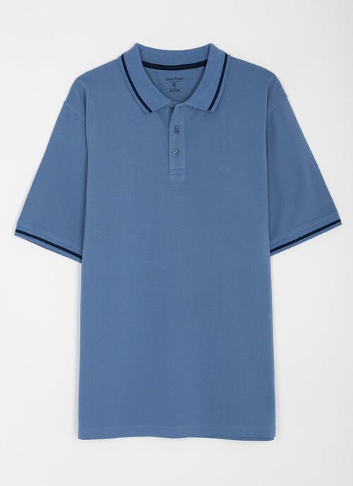 Pure Cotton Tipped Pique Polo Shirt