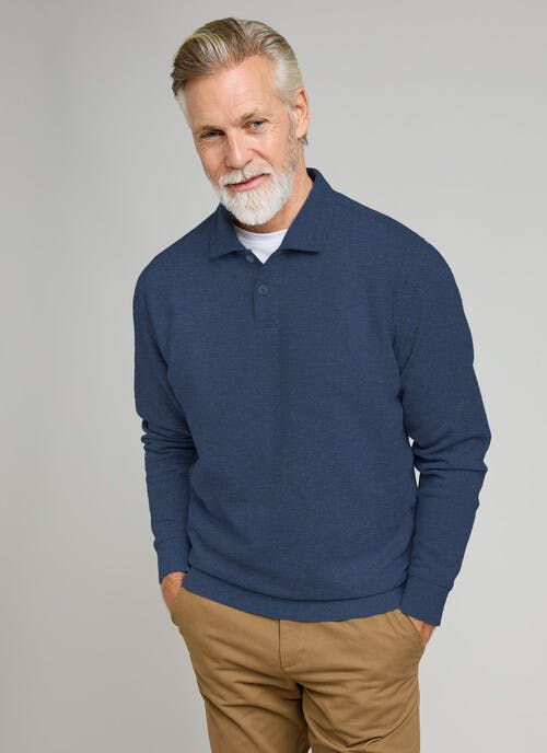 Cotton Rich Polo Neck Sweatshirt