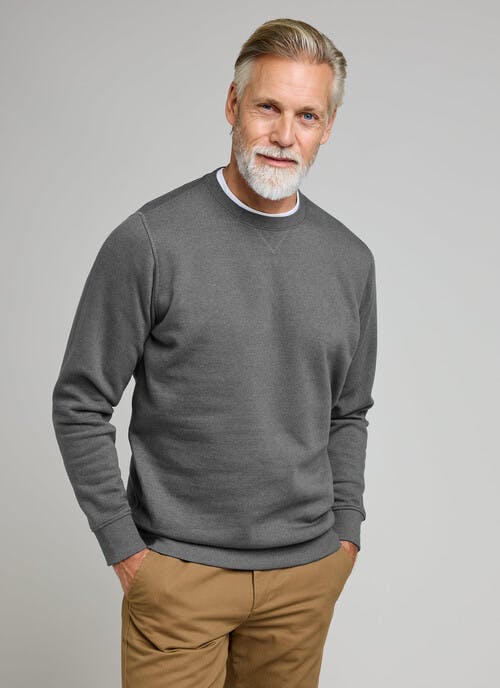 Cotton Rich Crew Neck Striped Sweatshirt