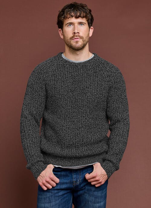 Crew Neck Fisherman Rib Jumper