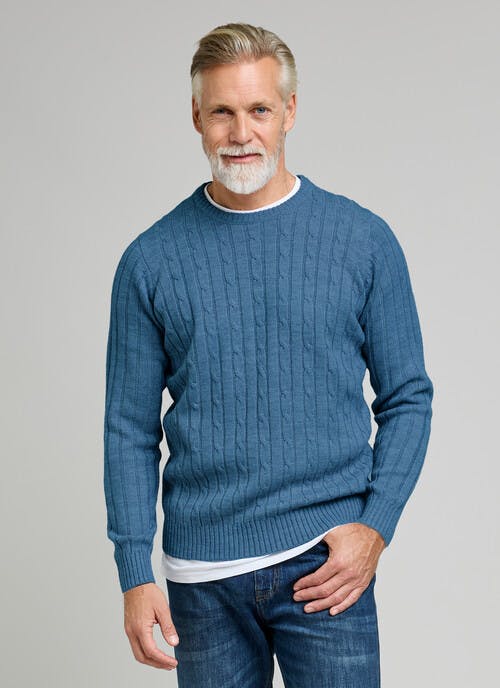 Cable Knit Crew Neck Jumper