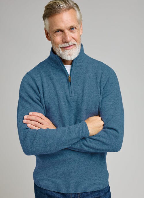 Lambswool Zip Neck Jumper