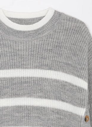 Boxy Striped Crew Neck Jumper