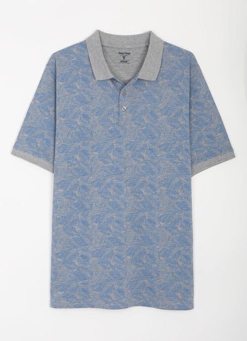 Pure Cotton Pique Printed Polo Shirt