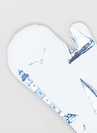 Sailing Boats Printed Cotton Single Oven Glove