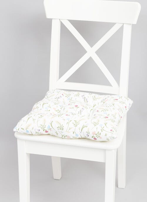 Meadow Floral Printed Cotton Seat Pad