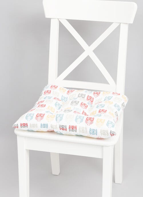 Owls Printed Cotton Seat Pad