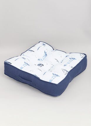 Sailing Boats Printed Cotton Booster Cushion