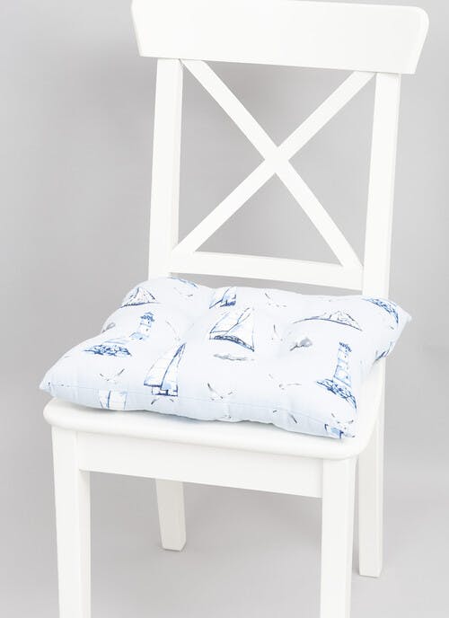 Sailing Boats Printed Cotton Seat Pad