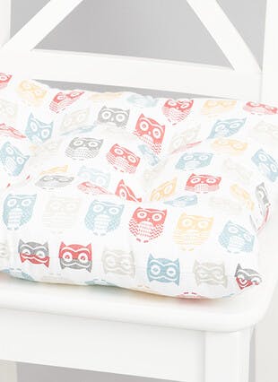 Owls Printed Cotton Seat Pad