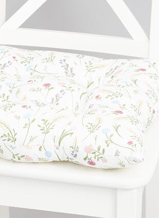 Meadow Floral Printed Cotton Seat Pad