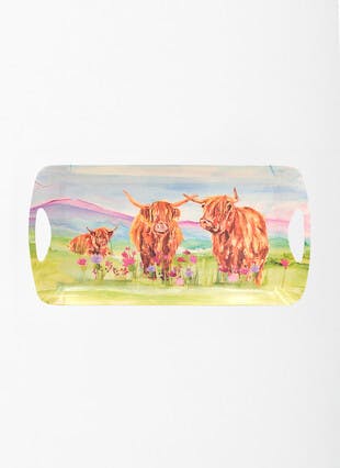 Highland Cow Medium Melamine Tray