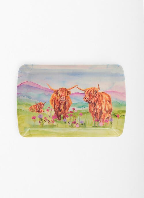 Highland Cow Small Melamine Tray