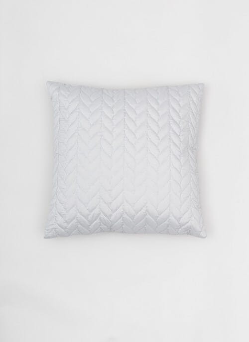 Leaf Quilted Pinsonic Grey Cushion