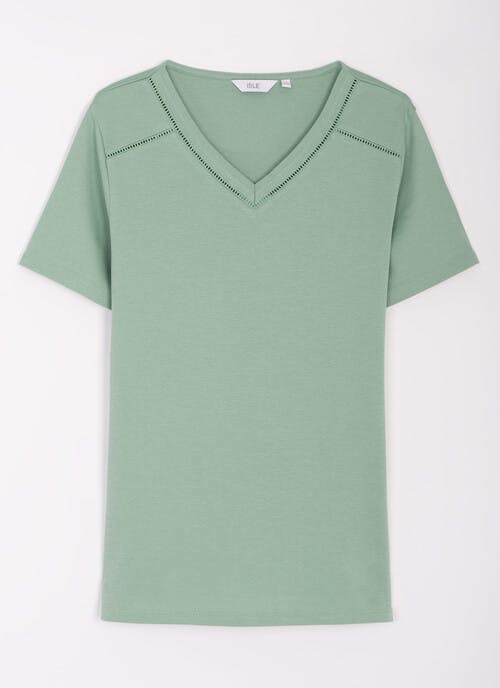 Pure Cotton V Neck T-Shirt