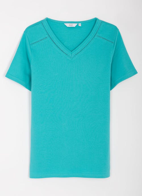 Pure Cotton V Neck T-Shirt