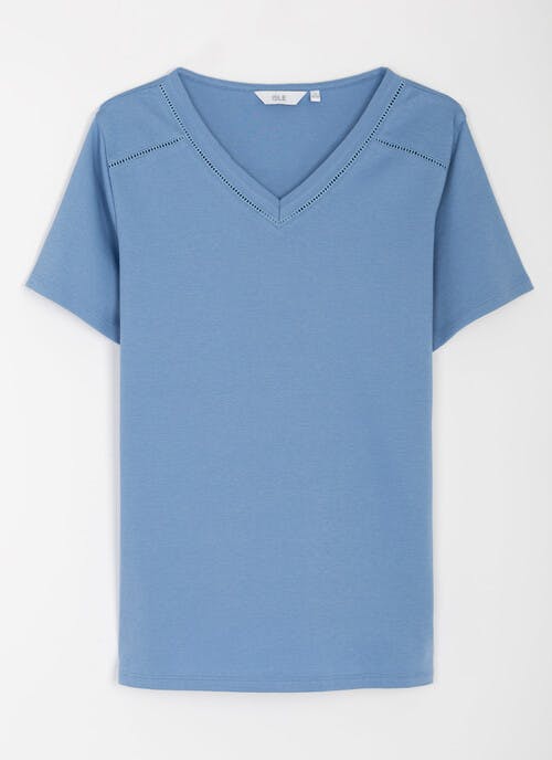 Pure Cotton V Neck T-Shirt