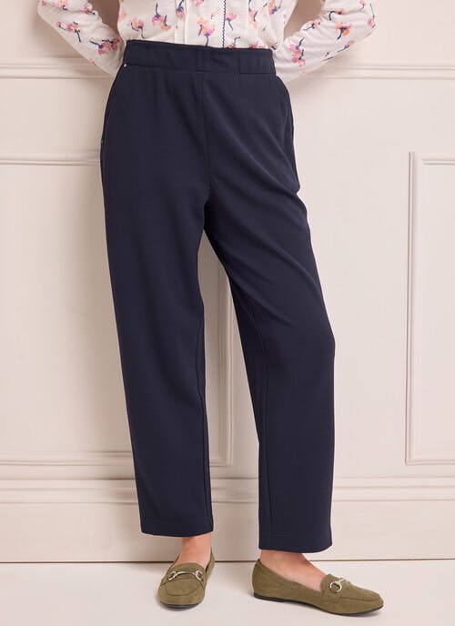 Crepe Rivet Trim Trousers