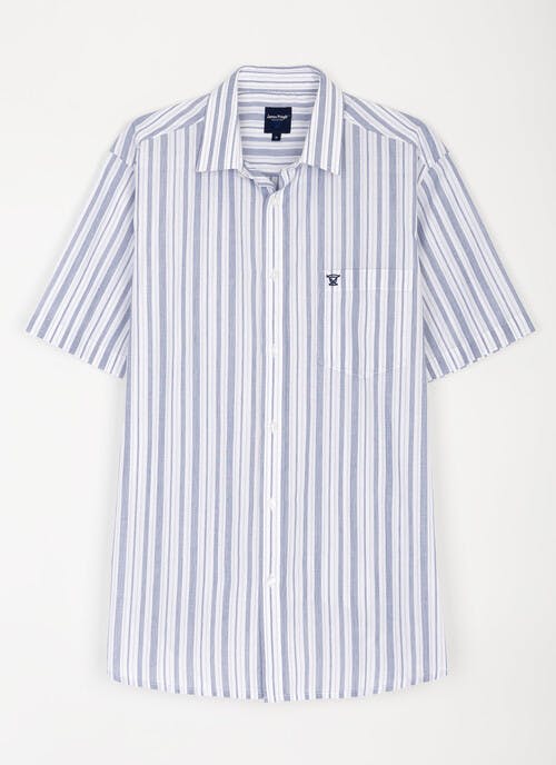 Easy Care Short Sleeve Striped Shirt