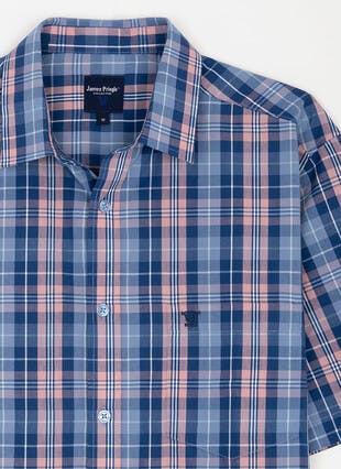 Easy Care Short Sleeve Check Shirt