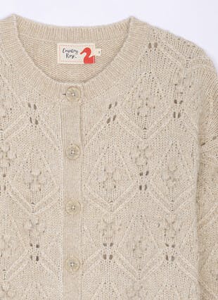 Wool Blend Textured Cardigan