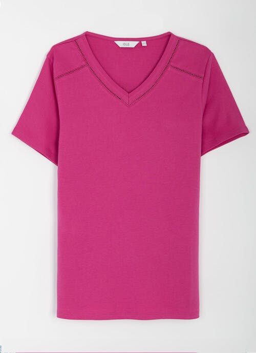 Pure Cotton V Neck T-Shirt