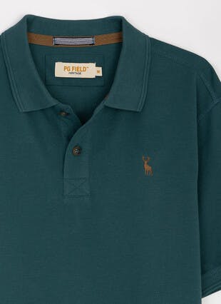 Pure Cotton Pique Logo Polo Shirt