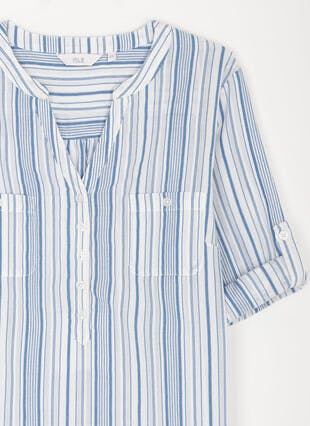 Pure Cotton Stripe Blouse
