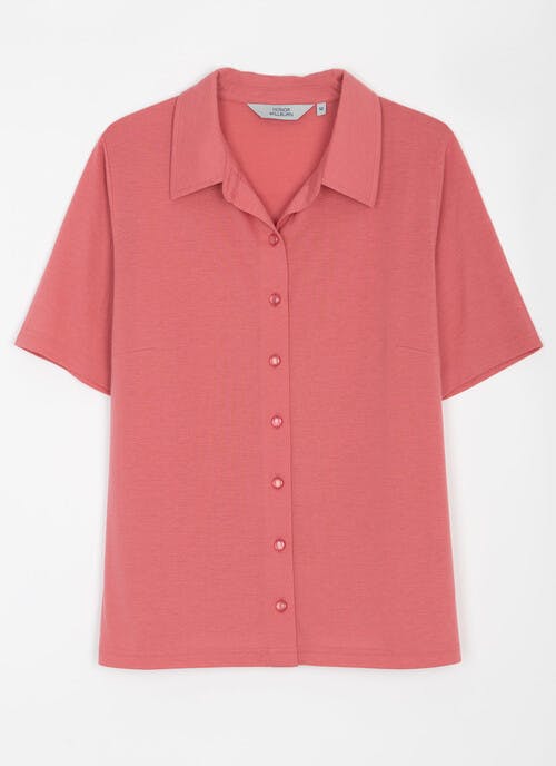 Short Sleeve Jersey Blouse