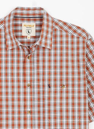 Essential Cotton Blend Check Short Sleeve Shirt
