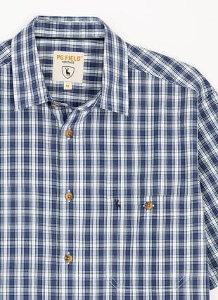 Essential Cotton Blend Check Short Sleeve Shirt