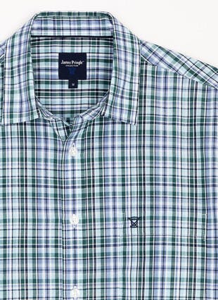 Essential Cotton Blend Short Sleeve Check Shirt