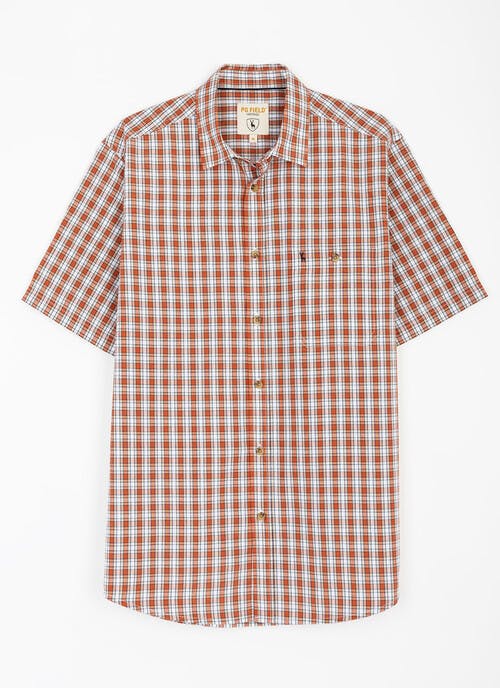 Essential Cotton Blend Check Short Sleeve Shirt