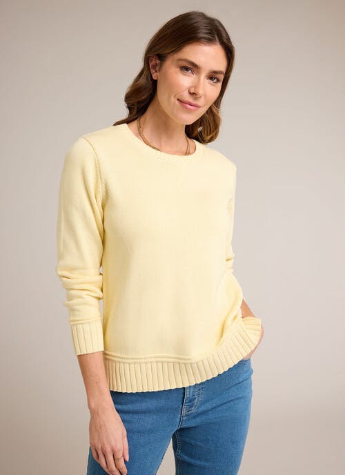 Pure Cotton Crew Neck Jumper
