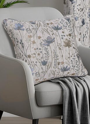 Floral Jacquard Natural Cushion